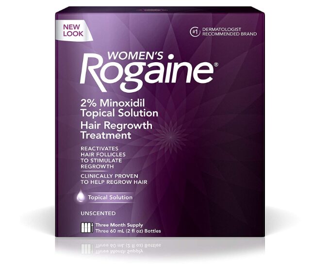 Rogaine Women's 2% Minoxidil Topical Solution for Hair Thinning and Loss